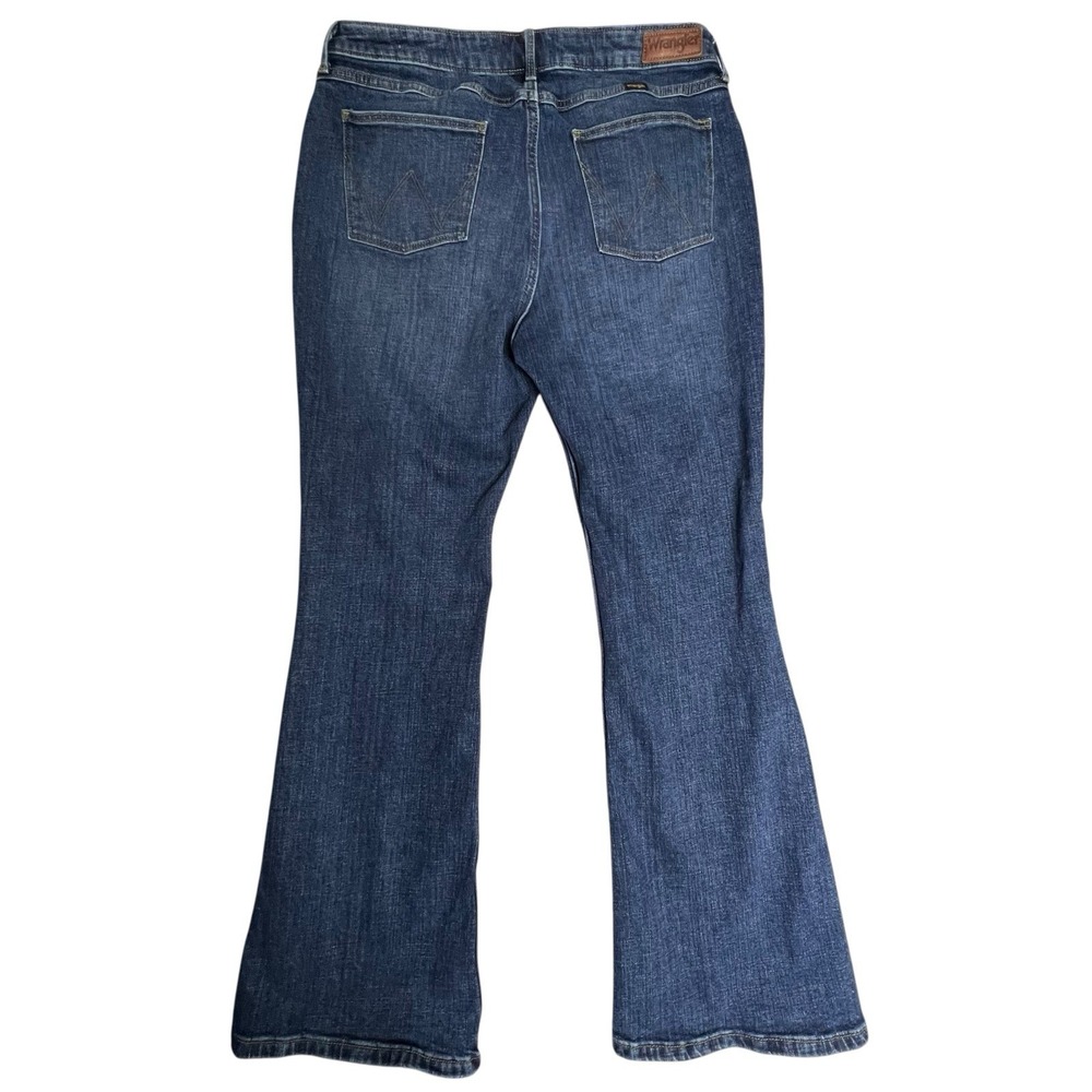 Wrangler Jeans Womens 14 Blue High Rise Fierce Flare 34 X 31 Stretch MT2FLBR